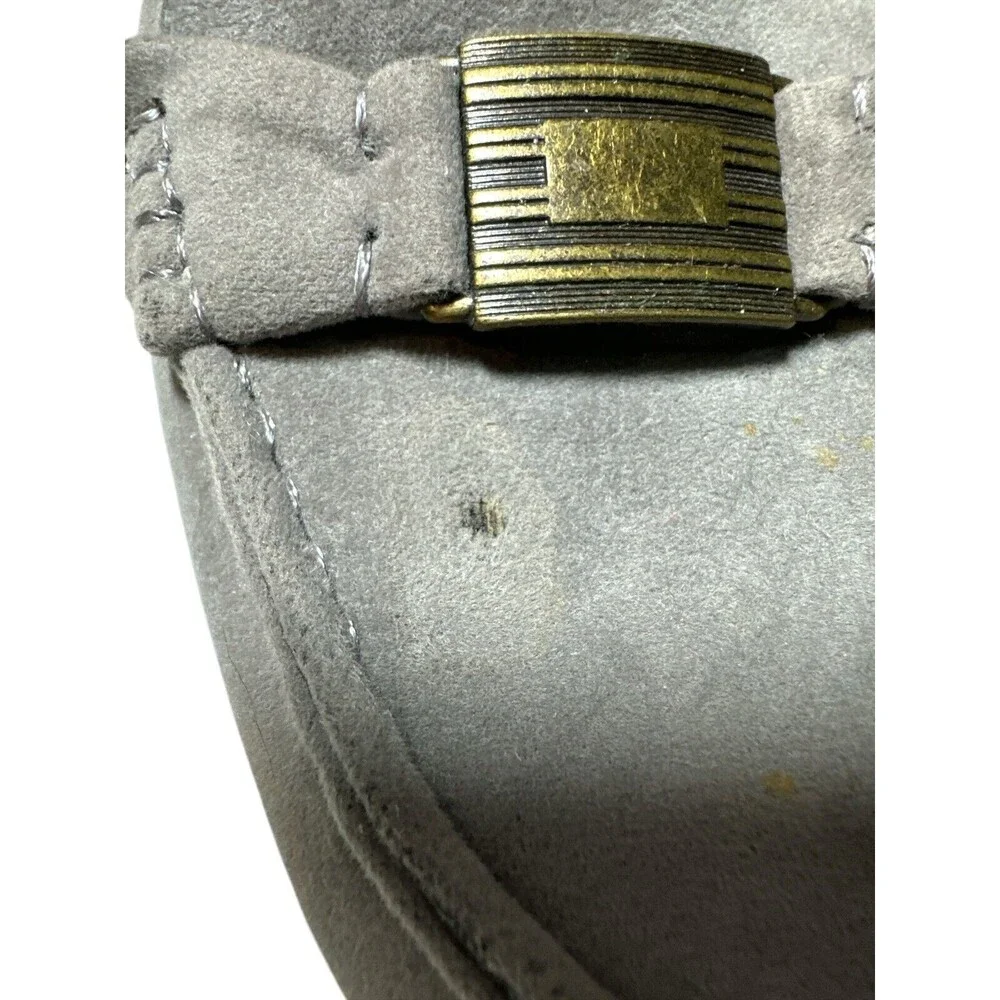 Chaps Percy Gray Fabric Slip On Shoes 1.5‎ in heel Women's Size 8.5